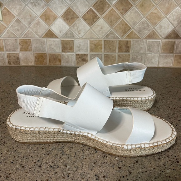 Cole Haan Women’s Cloud Feel Espadrilles White Sandals Size 9.5 - Picture 5 of 9